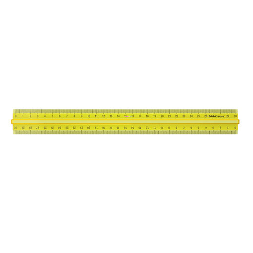 Picture of EK PLASTIC RULER 30CM WITH GRIP YELLOW